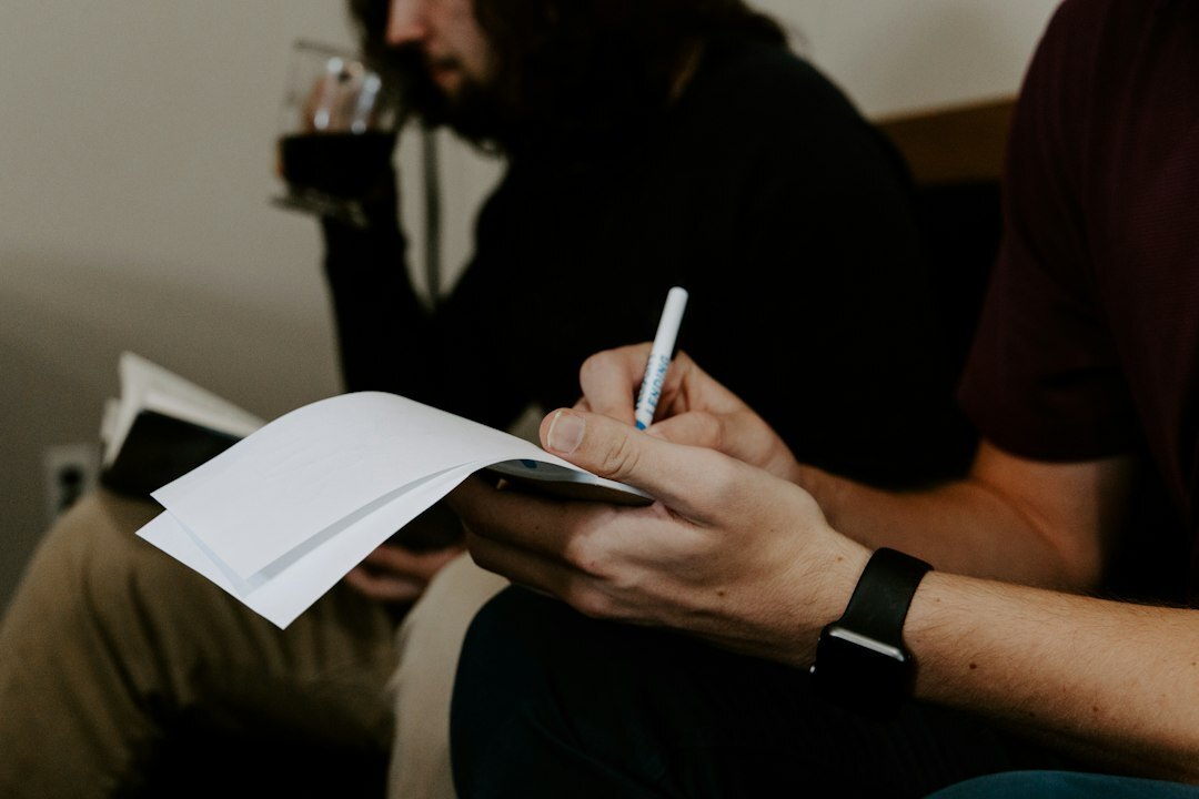 person journaling thoughts