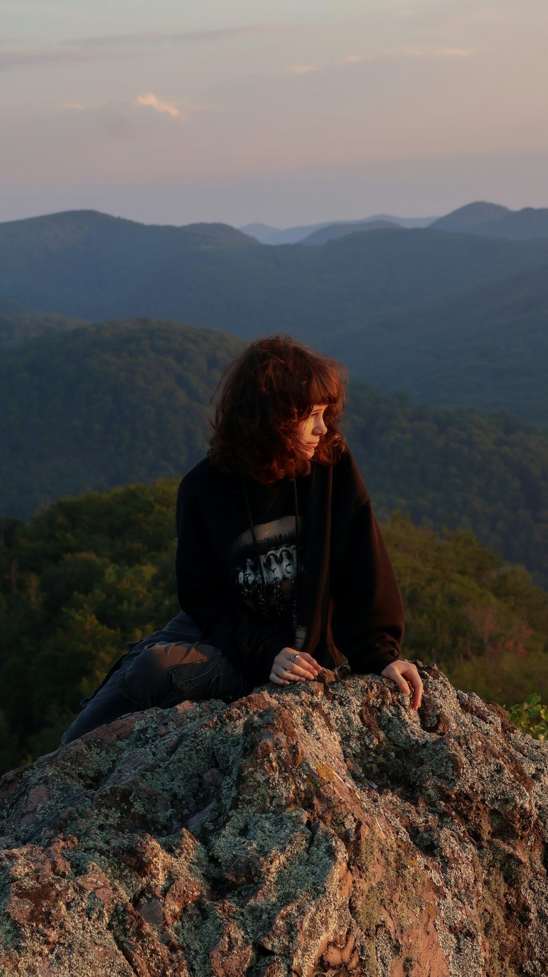 person meditating outdoors